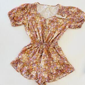 Brand New With Tags Saltwater Luxe LA Floral Romper Dress